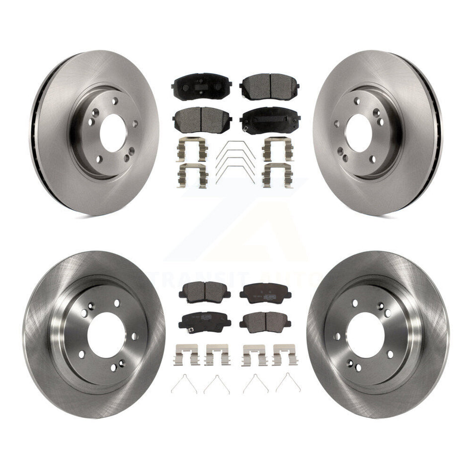 Front Rear Disc Brake Rotors And Ceramic Pads Kit For 2017-2018 Kia Soul EV K8T-103883