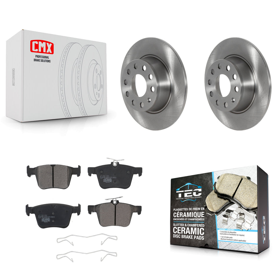Rear Disc Brake Rotors And Ceramic Pads Kit For Volkswagen Jetta Taos K8T-103910