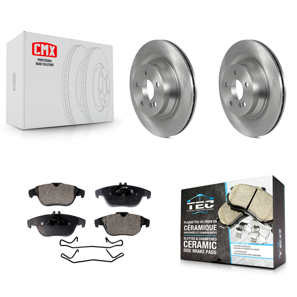 Rear Disc Brake Rotors And Ceramic Pads Kit For Mercedes-Benz E550 With 320mm Diameter Rotor K8T-103916