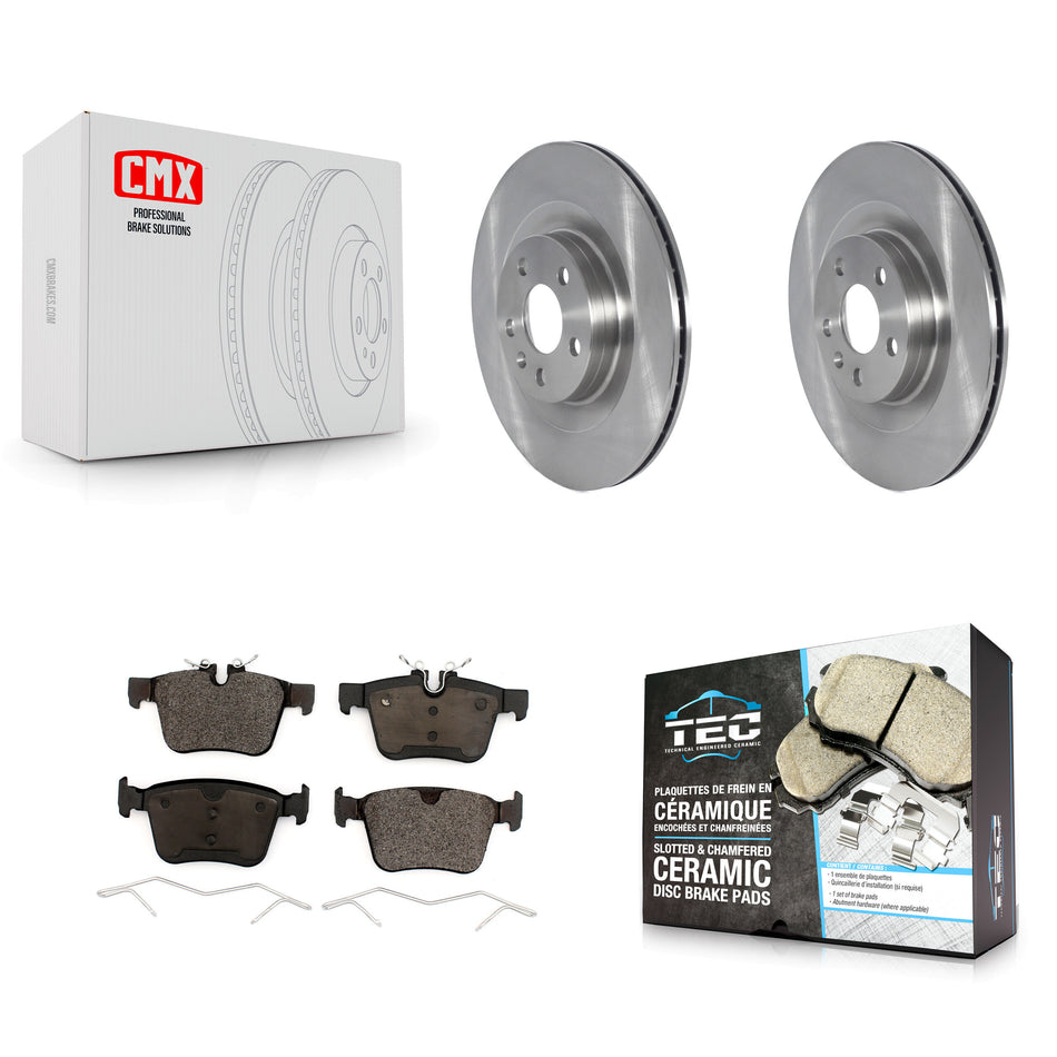 Rear Disc Brake Rotors And Ceramic Pads Kit For 2016-2019 Volvo XC90 With 320mm Diameter Rotor K8T-103926