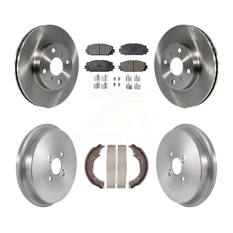Front Rear Disc Brake Rotors Ceramic Pads And Drum Kit For Toyota Prius C Scion iQ K8T-103932