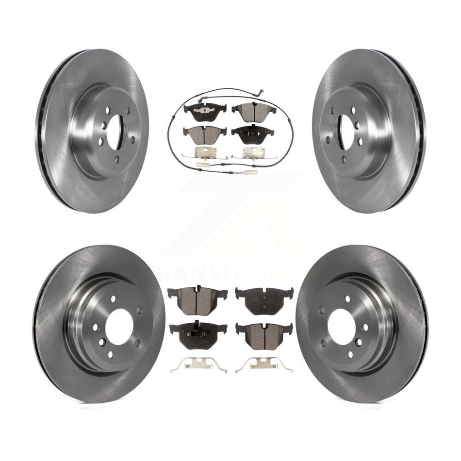 Front Rear Disc Brake Rotors And Ceramic Pads Kit For 2012 BMW 335i Convertible Coupe With Blue Painted Calipers K8T-103951