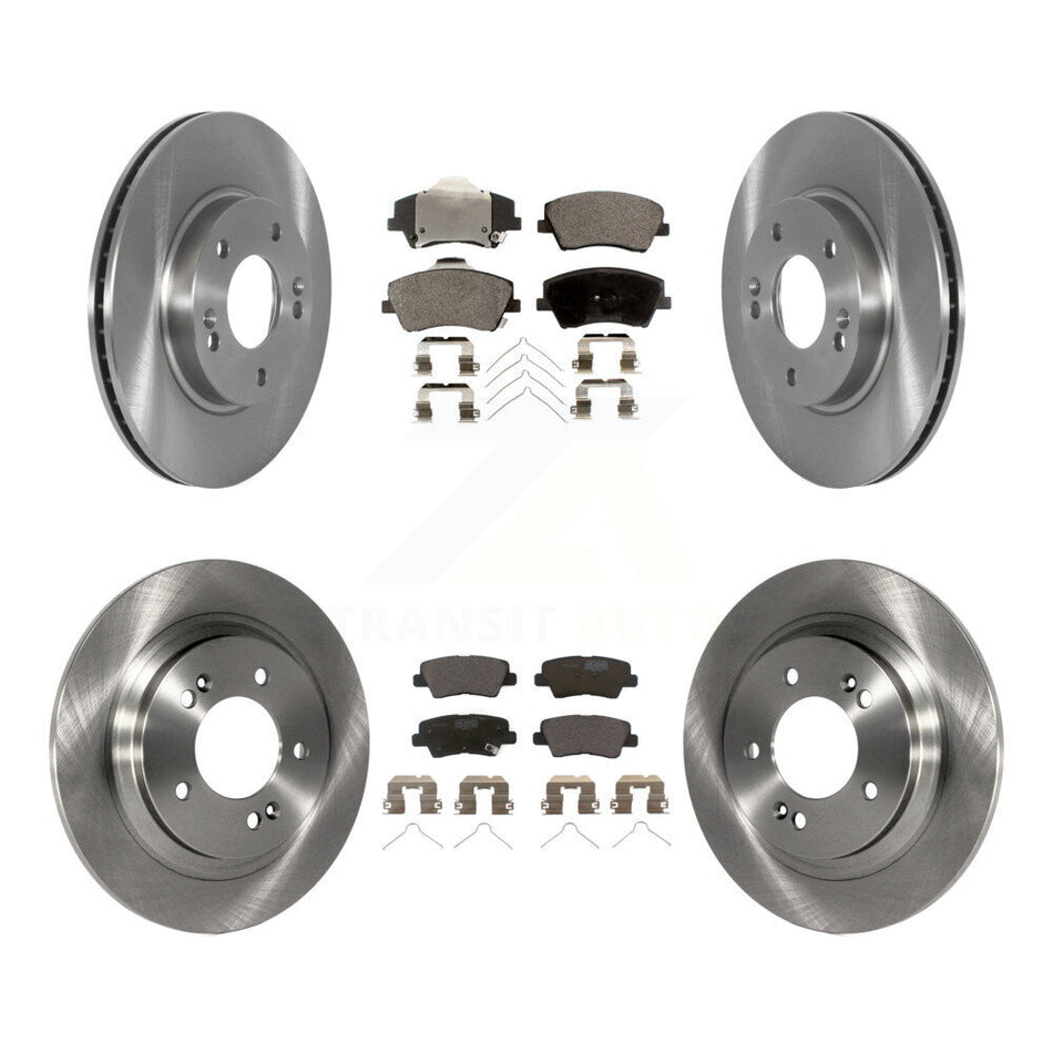 Front Rear Disc Brake Rotors And Ceramic Pads Kit For Kia Niro Hyundai Ioniq K8T-103962