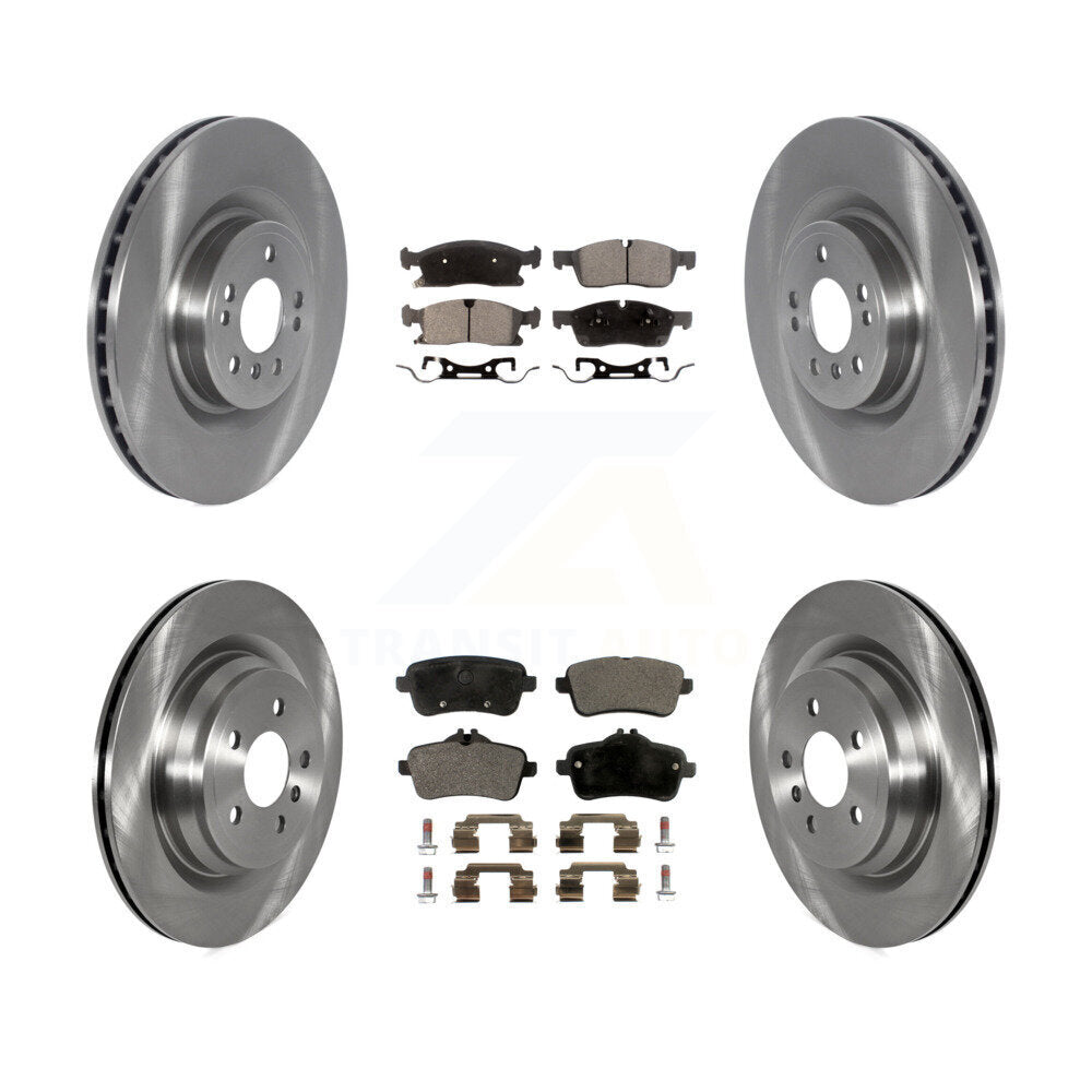 Front Rear Brake Rotors & Ceramic Pad Kit For 16-18 Mercedes-Benz GLE400 With AMG Package K8T-103965