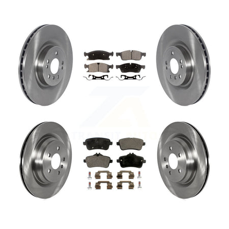 Front Rear Brake Rotors & Ceramic Pad Kit For 16-18 Mercedes-Benz GLE400 With AMG Package K8T-103965