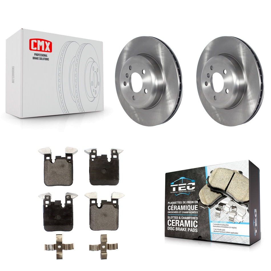 Rear Disc Brake Rotors And Ceramic Pads Kit For BMW 328i xDrive 330i 430i Gran Coupe 428i 335i 435i GT 340i 328d 440i K8T-103975