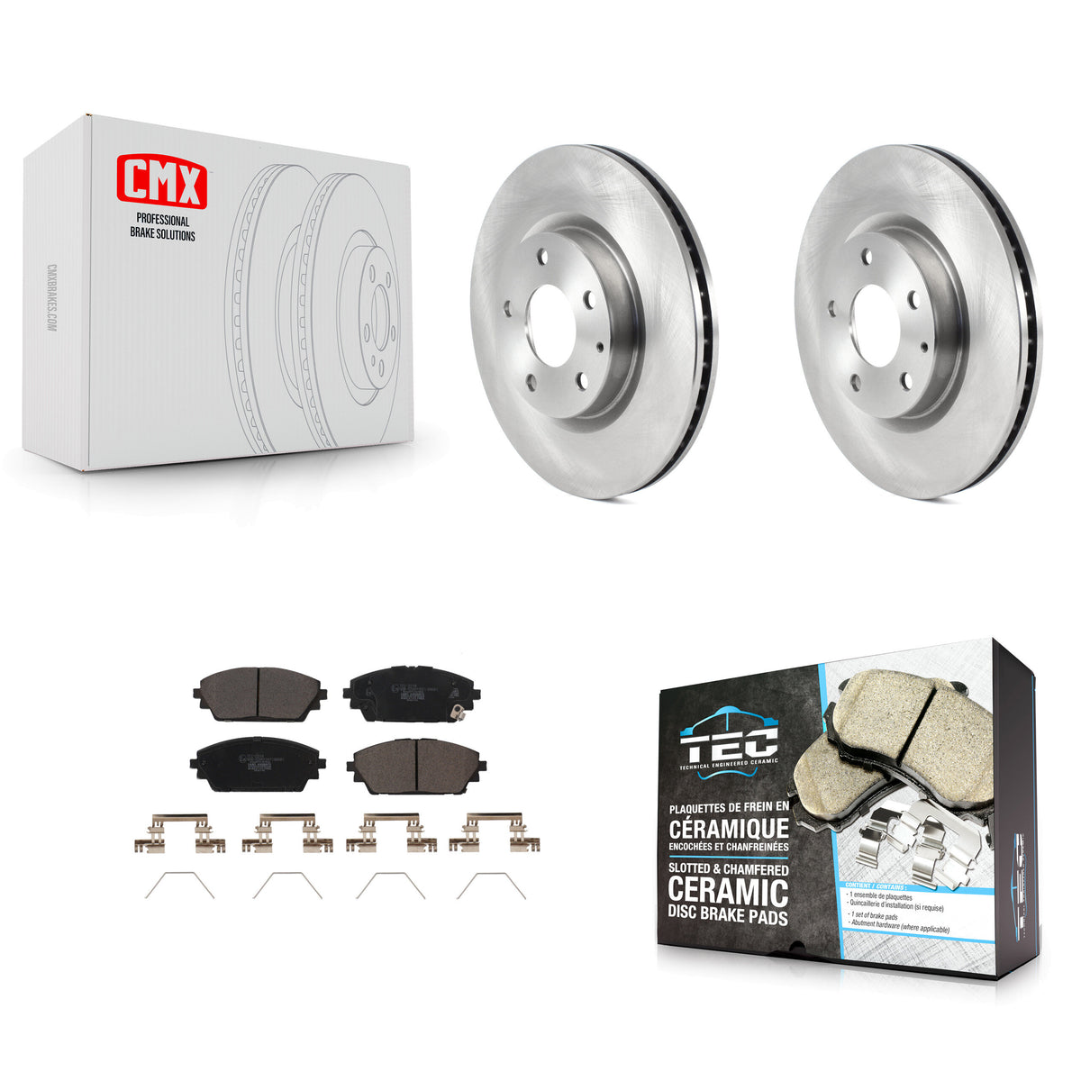 Front Disc Brake Rotors And Ceramic Pads Kit For Mazda 3 Sport AWD K8T-103983