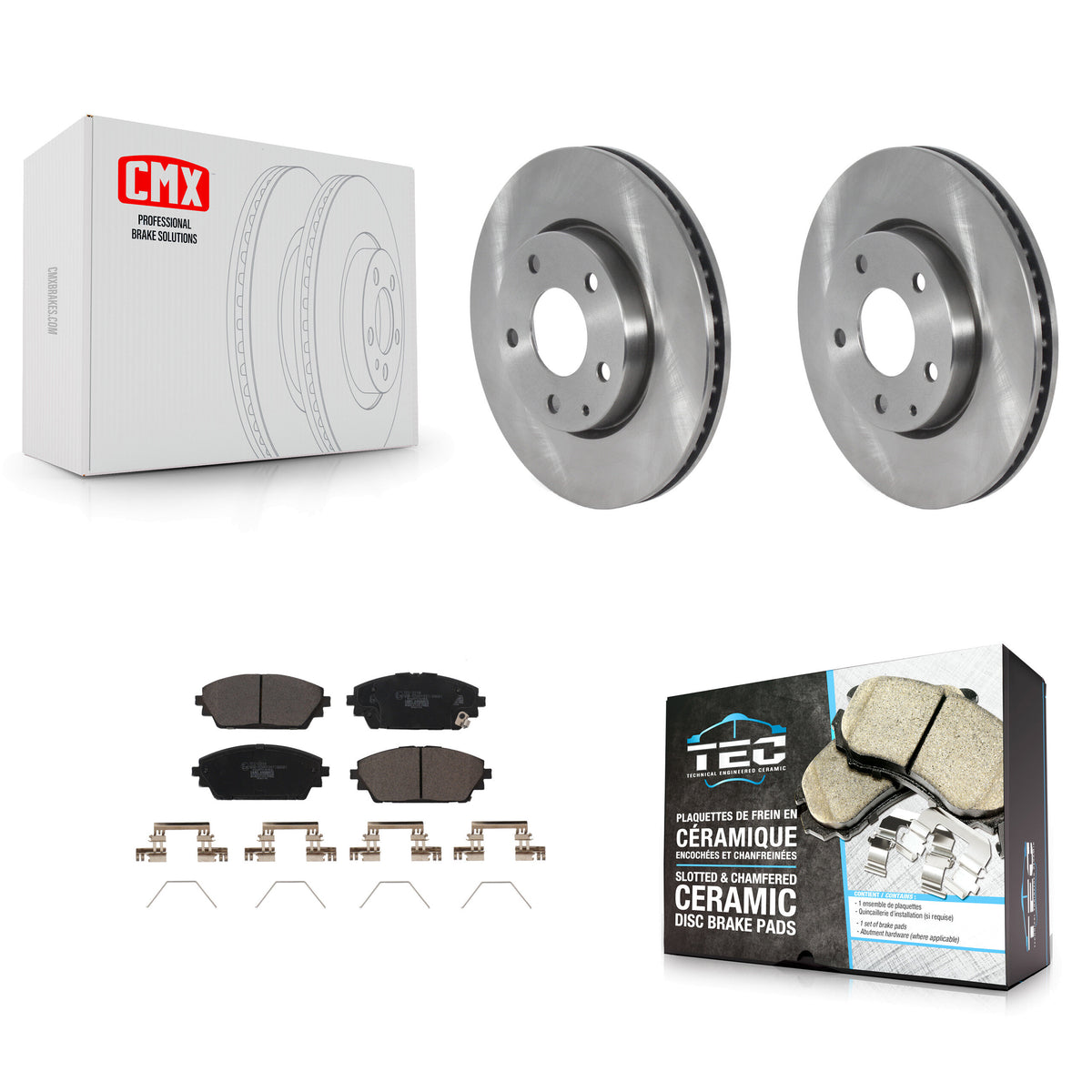 Front Disc Brake Rotors And Ceramic Pads Kit For Mazda 3 Sport FWD K8T-103984