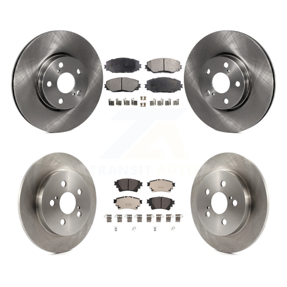 Front Rear Brake Rotors Ceramic Pad Kit For 19 Toyota Corolla With Electric Parking K8T-103988