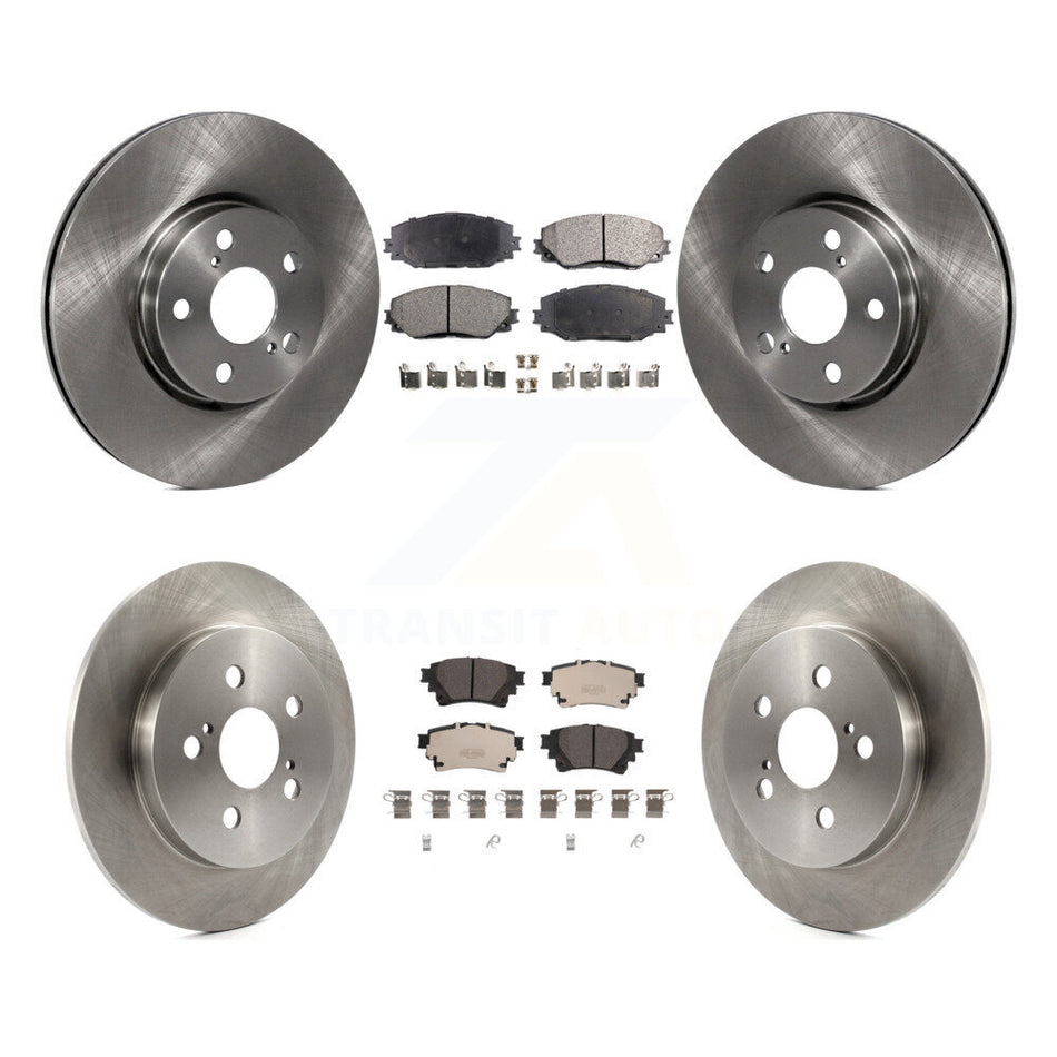 Front Rear Brake Rotors Ceramic Pad Kit For 19 Toyota Corolla With Electric Parking K8T-103988