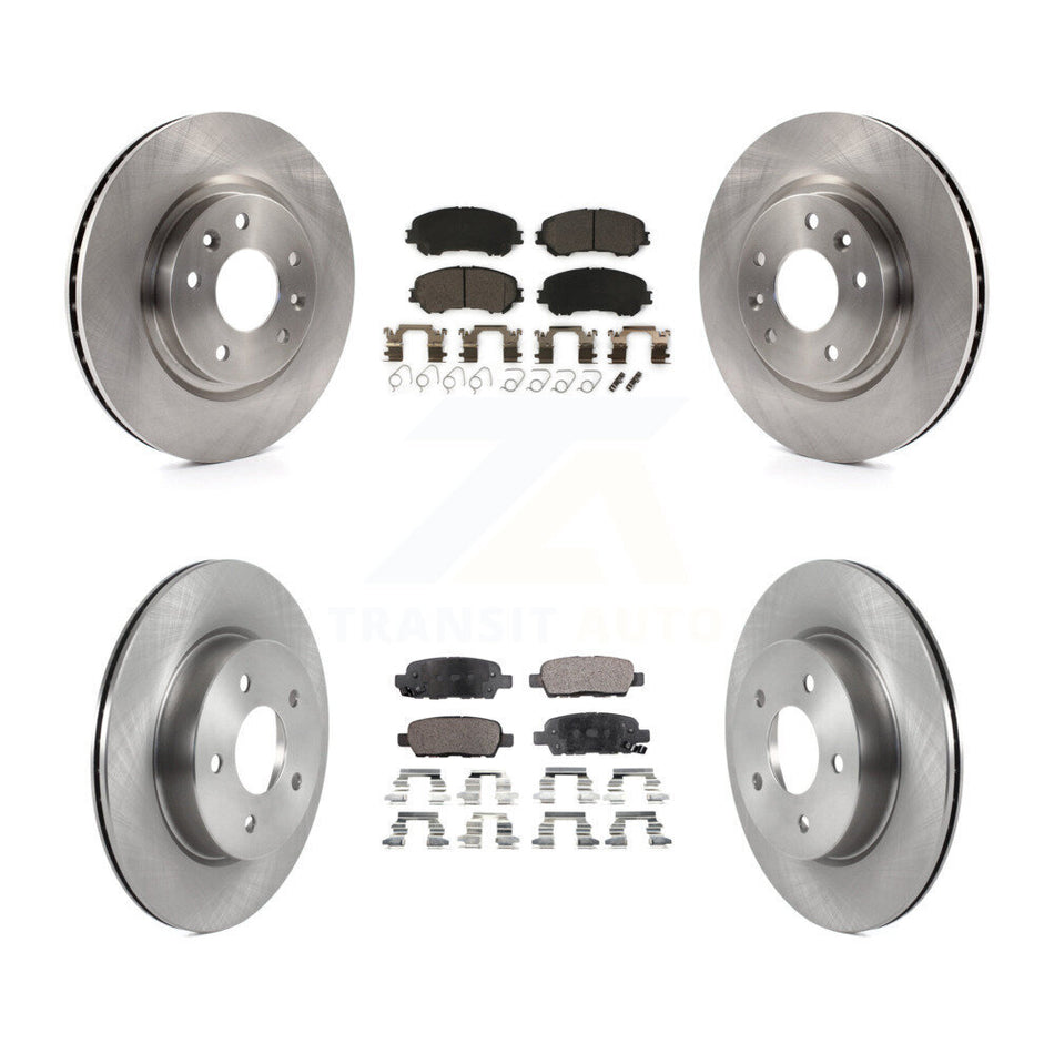 Front Rear Disc Brake Rotors And Ceramic Pads Kit For 2019-2019 Nissan Rogue Sport Qashqai With Manual Parking SL K8T-103991