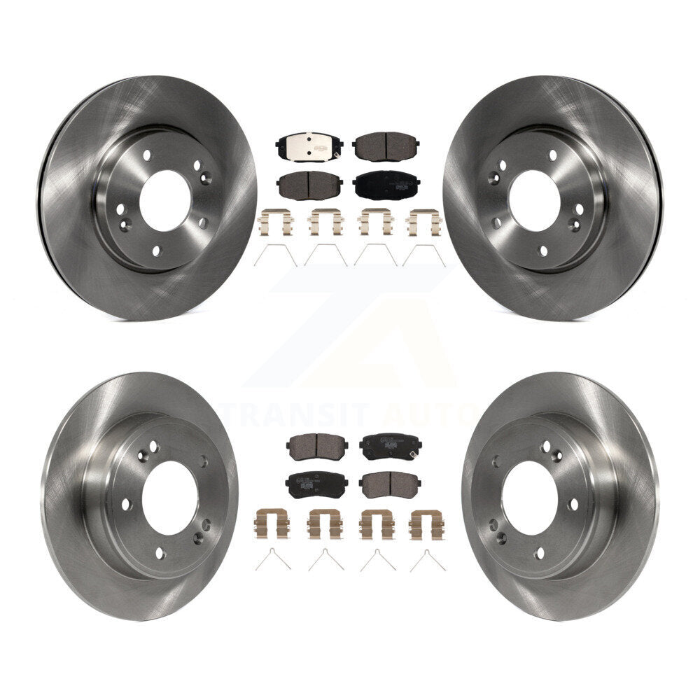 Front Rear Disc Brake Rotors And Ceramic Pads Kit For Hyundai Kona Kia Seltos K8T-103995