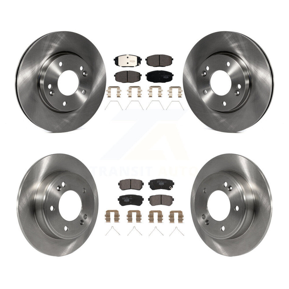 Front Rear Disc Brake Rotors And Ceramic Pads Kit For Hyundai Kona Kia Seltos K8T-103995