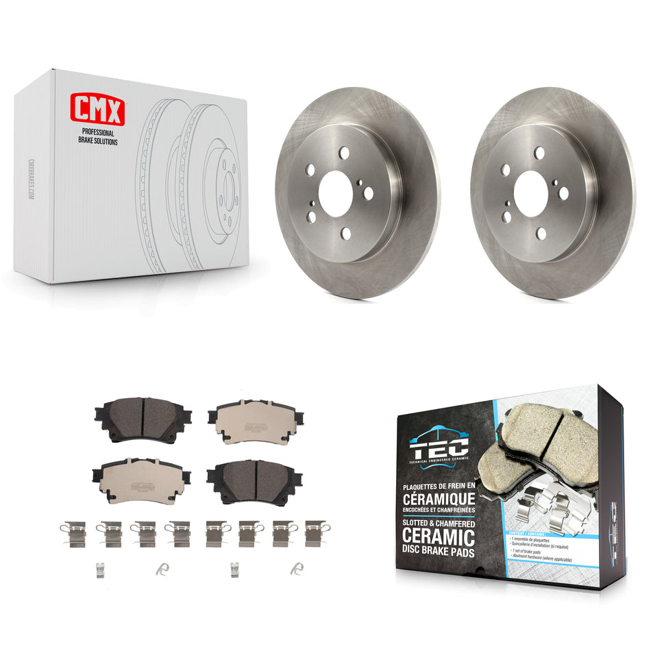 Rear Brake Rotor Ceramic Pad Kit For 2019 Toyota Corolla 1.8L With Electric Parking K8T-104006