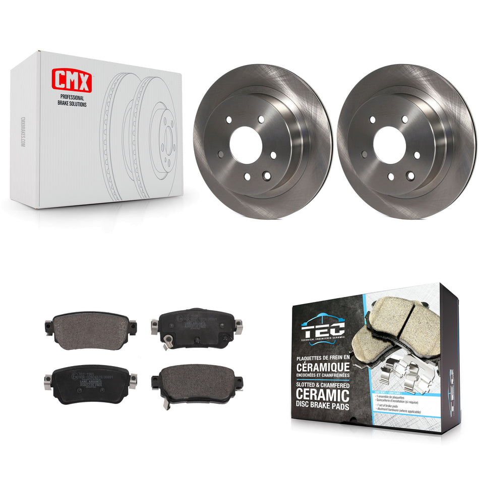 Rear Brake Rotors Ceramic Pad Kit For 19 Nissan Rogue Sport S With Electric Parking K8T-104011
