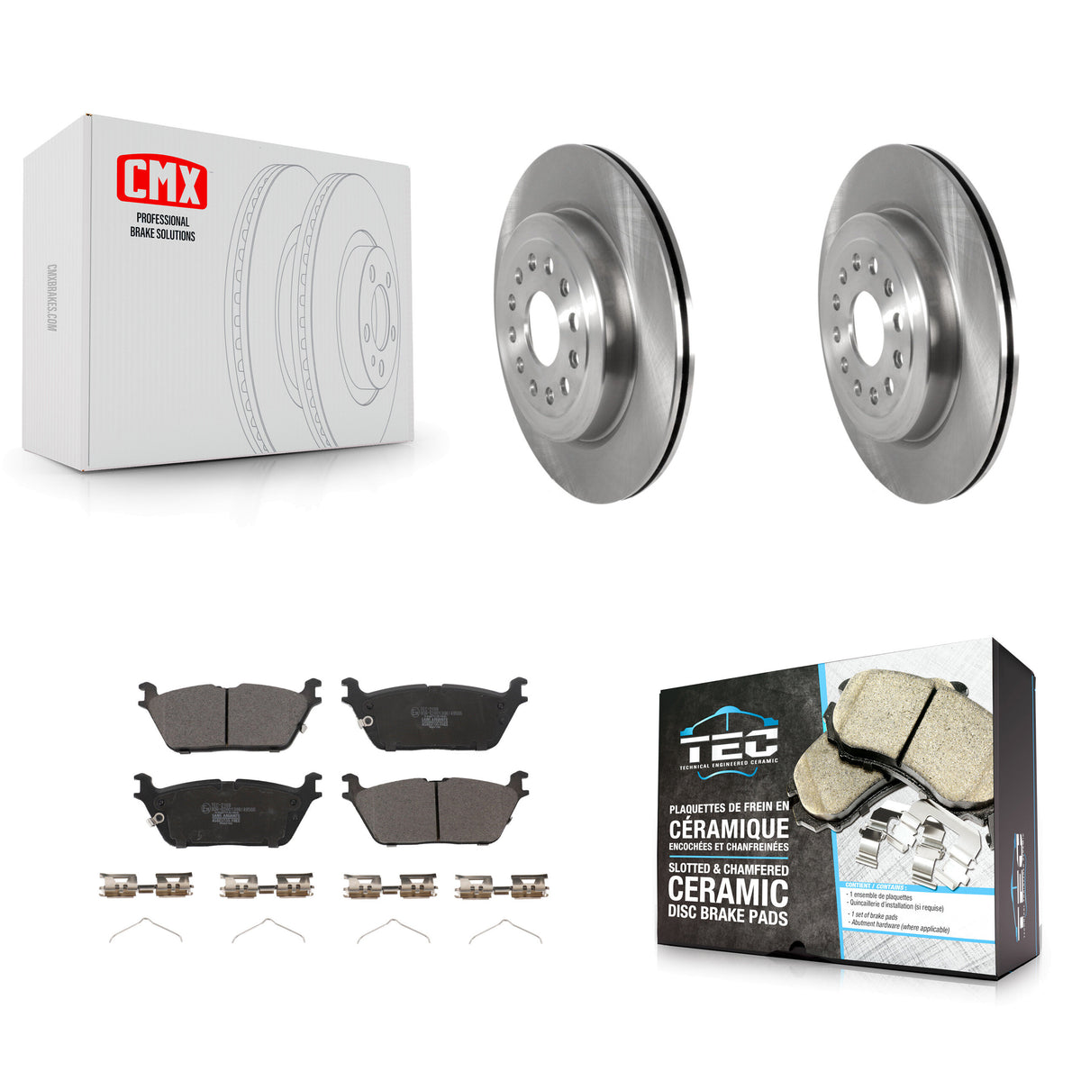 Rear Disc Brake Rotors And Ceramic Pads Kit For Ram 1500 K8T-104017