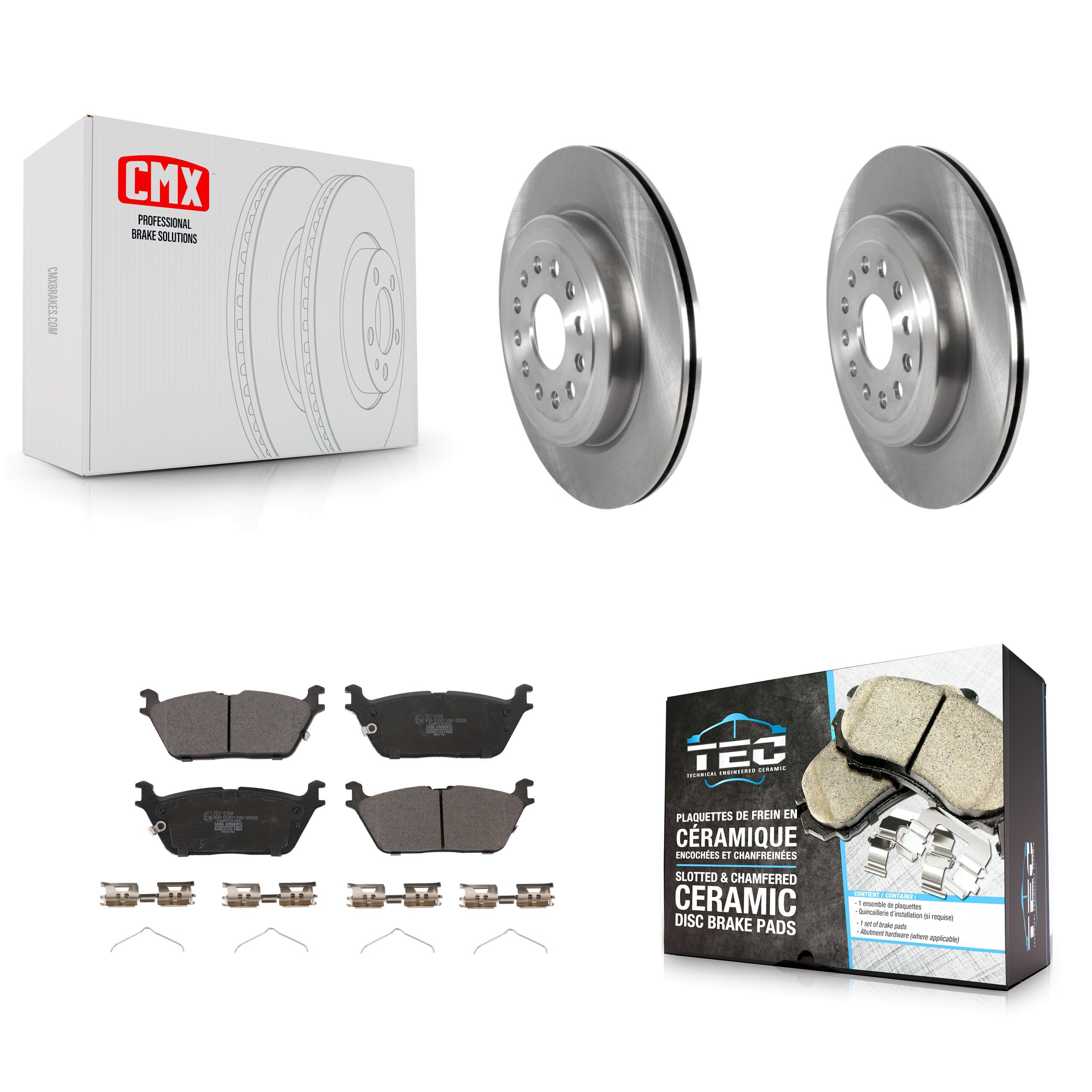 Rear Disc Brake Rotors And Ceramic Pads Kit For Ram 1500 K8T-104017