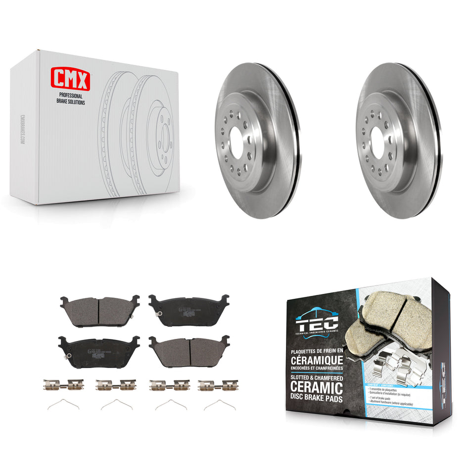 Rear Disc Brake Rotors And Ceramic Pads Kit For Ram 1500 K8T-104017