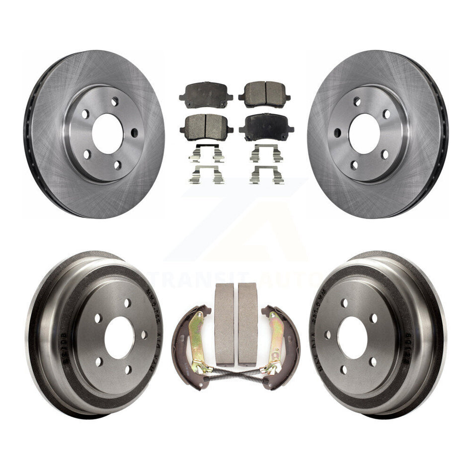 Front Rear Disc Brake Rotors Ceramic Pads And Drum Kit For Chevrolet Malibu K8T-104025