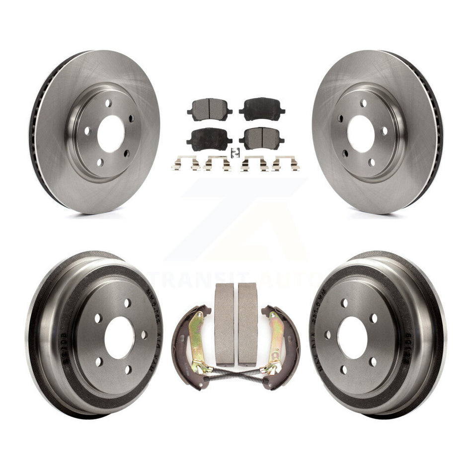 Front Rear Disc Brake Rotors Ceramic Pads And Drum Kit For Chevrolet Malibu K8T-104027