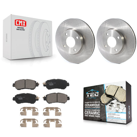 Front Disc Brake Rotors And Ceramic Pads Kit For Nissan Kicks Versa K8T-104043