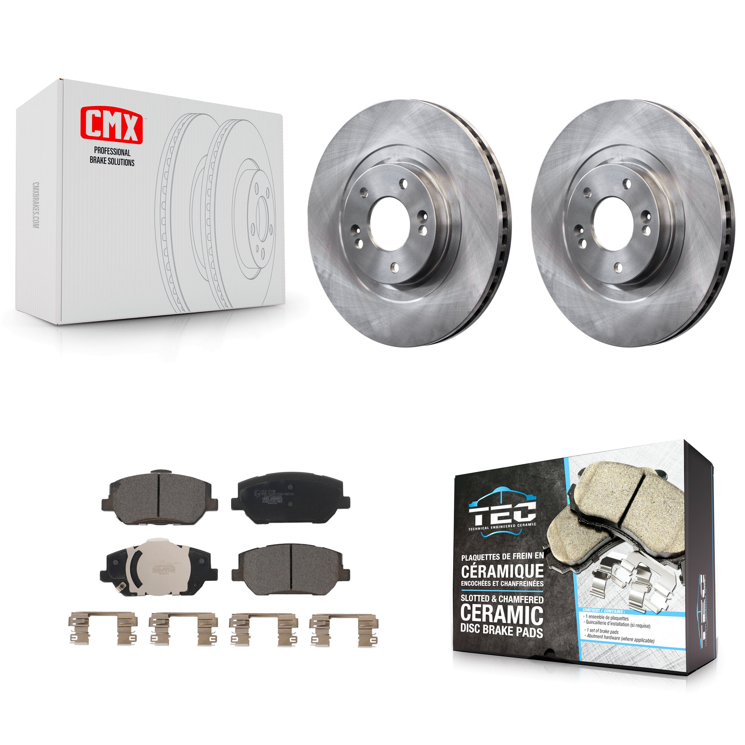 Front Disc Brake Rotors And Ceramic Pads Kit For 2019-2020 Hyundai Santa Fe K8T-104044