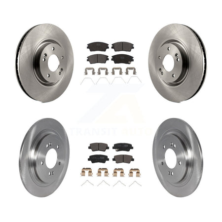 Front Rear Brake Rotor Ceramic Pad Kit For 17-22 Kia Sportage With Electric Parking K8T-104049