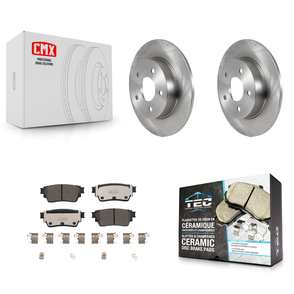 Rear Disc Brake Rotors And Ceramic Pads Kit For Nissan Kicks Altima K8T-104068