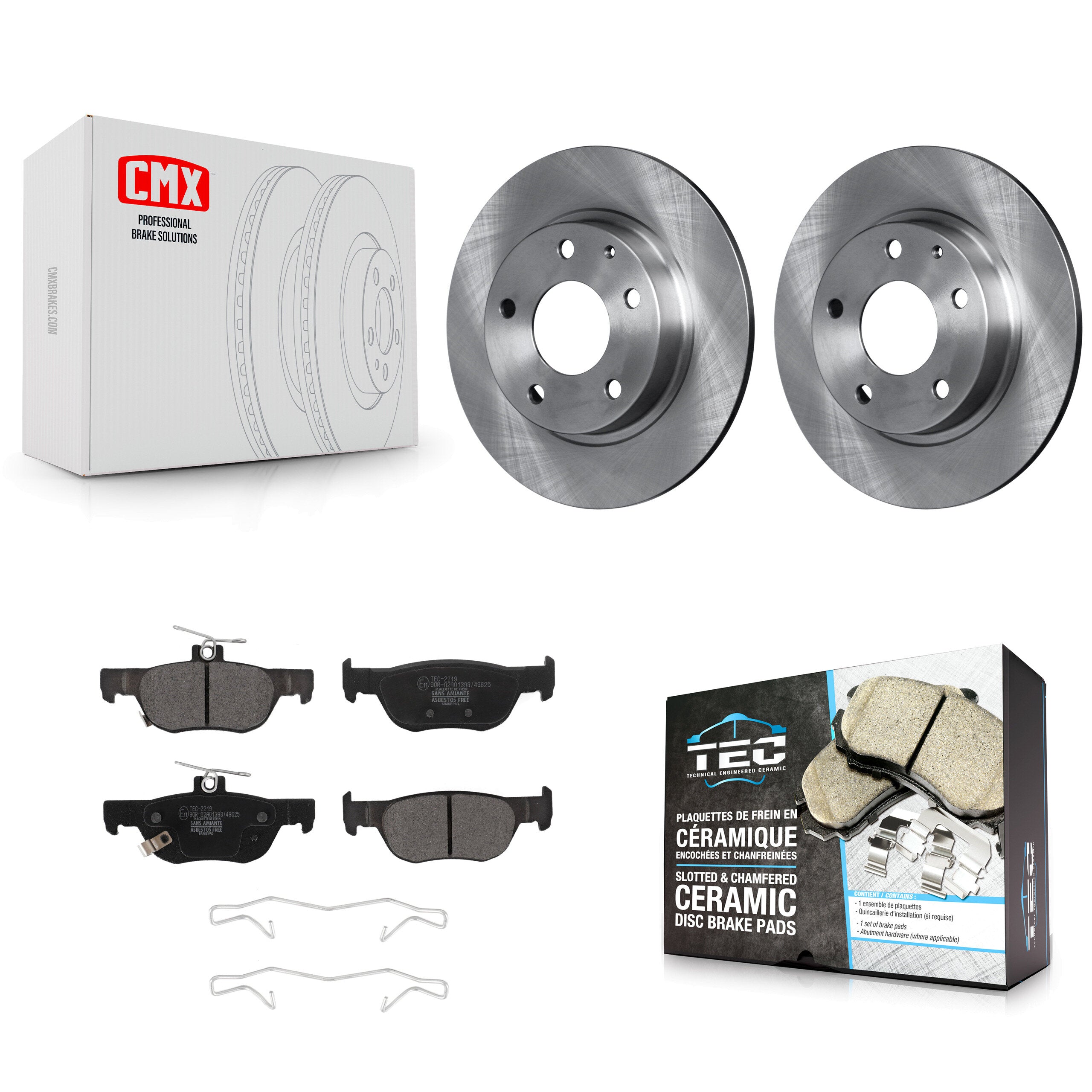 Rear Disc Brake Rotors And Ceramic Pads Kit For Mazda 3 CX-30 Sport K8T-104098