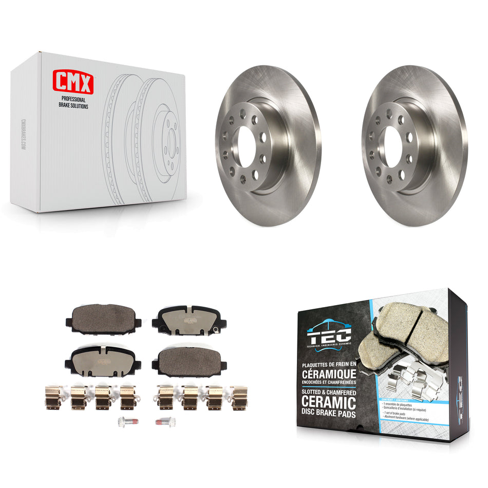 Rear Disc Brake Rotors And Ceramic Pads Kit For Jeep Compass K8T-104101