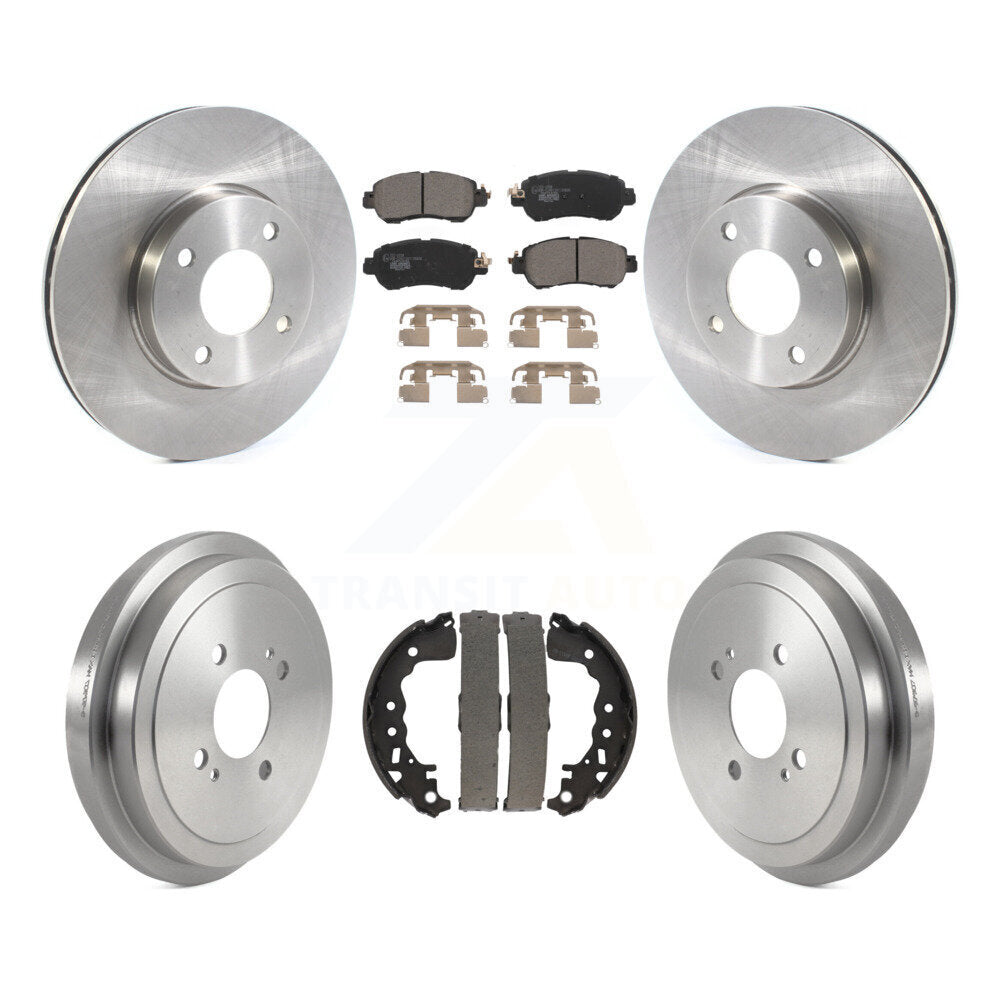 Front Rear Disc Brake Rotors Ceramic Pads And Drum Kit For Nissan Kicks Versa K8T-104102