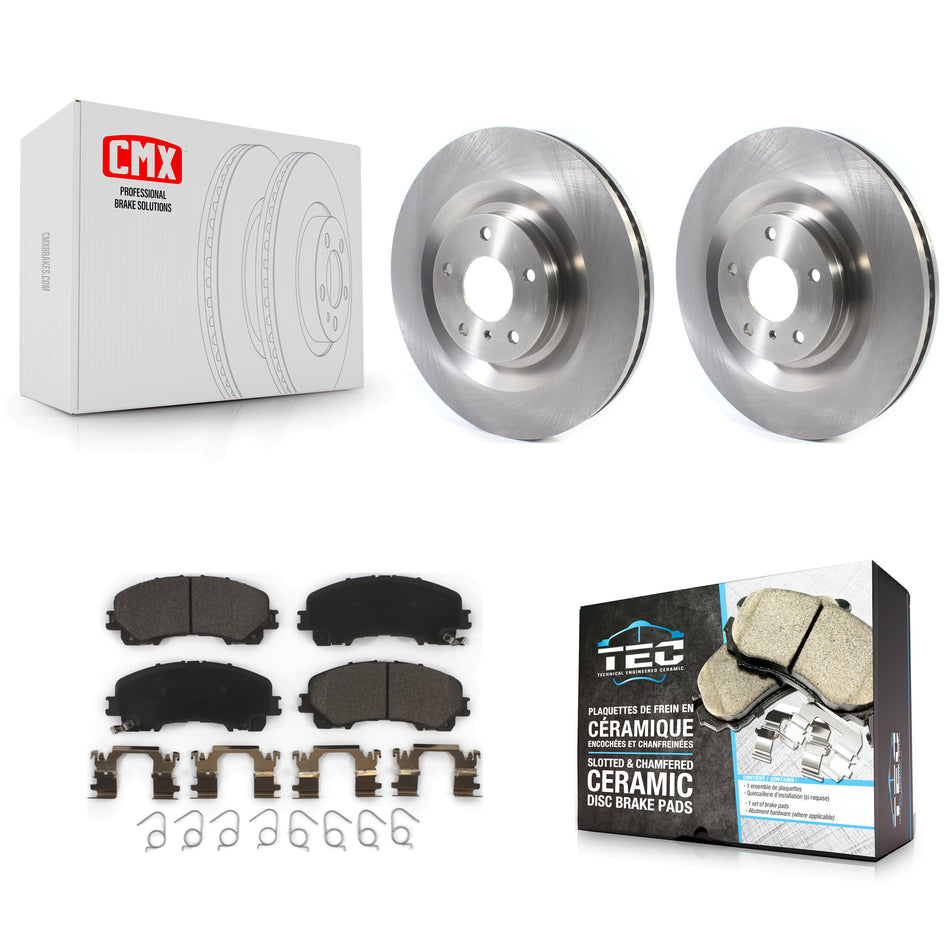Front Disc Brake Rotors And Ceramic Pads Kit For INFINITI QX50 QX55 K8T-104107