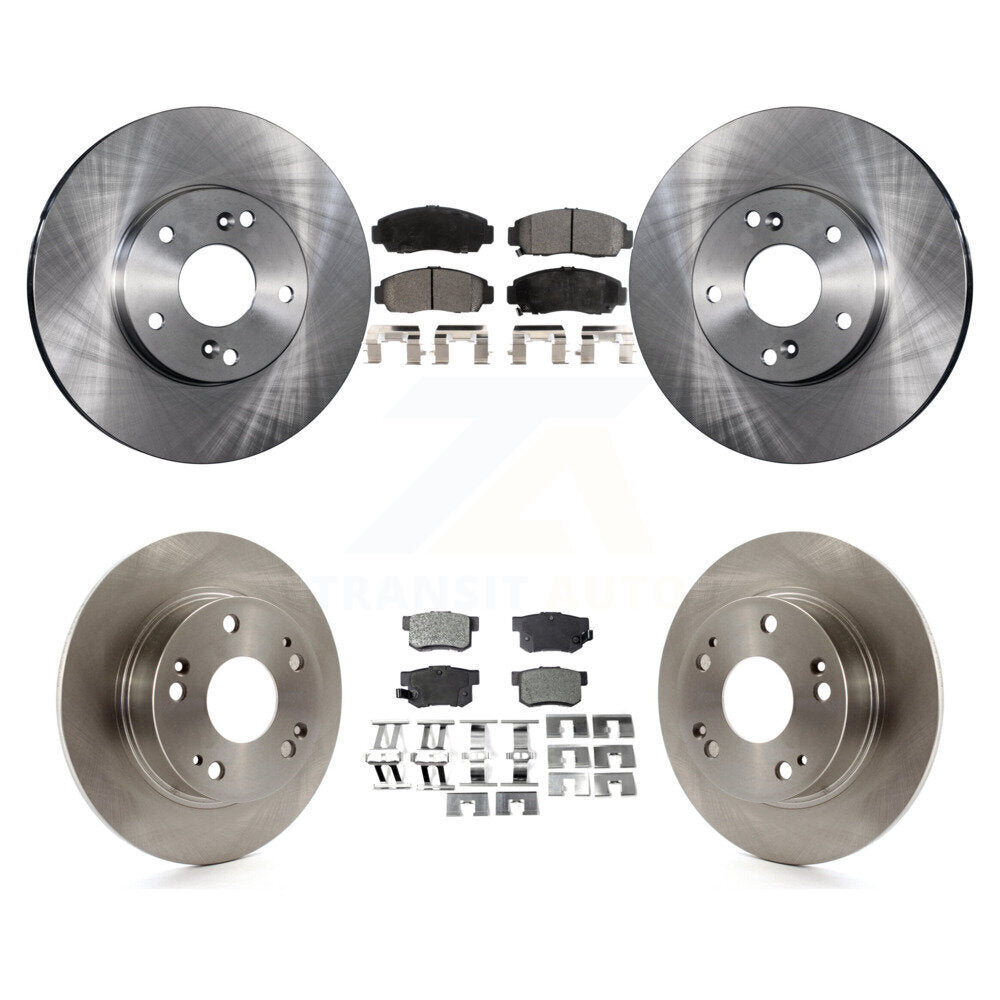 Front Rear Brake Rotor & Ceramic Pad Kit For Honda Accord With 282mm Diameter K8T-104113