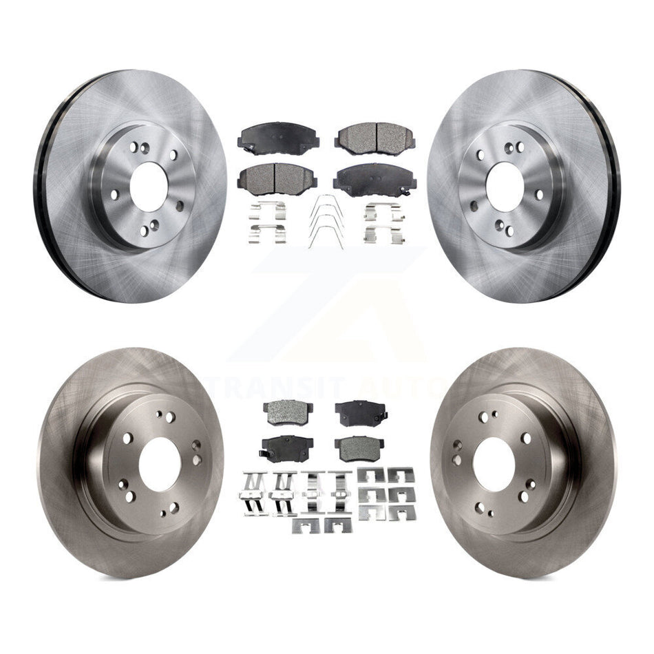 Front Rear Disc Brake Rotors And Ceramic Pads Kit For 2005 Honda Accord Hybrid with 3.0L K8T-104114