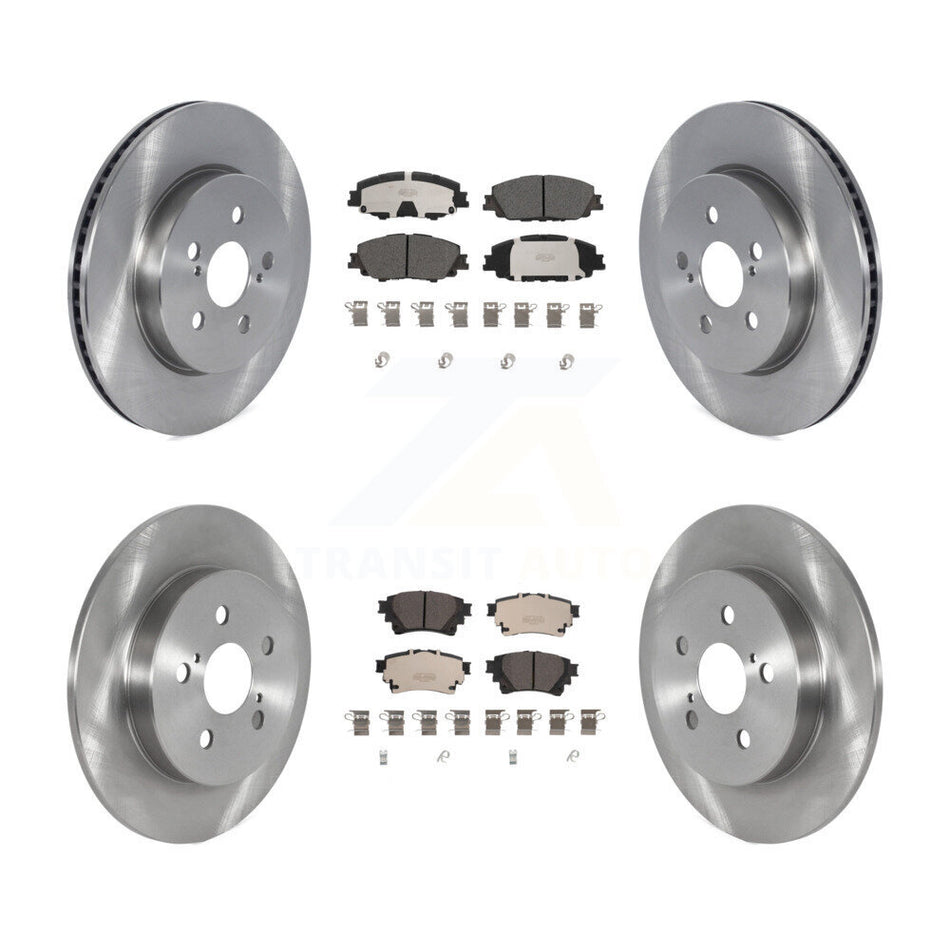 Front Rear Disc Brake Rotors And Ceramic Pads Kit For Toyota Corolla K8T-104121