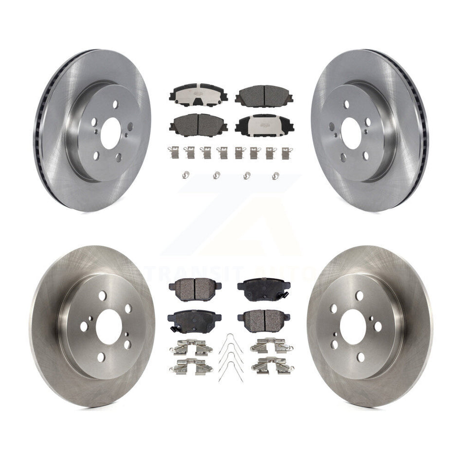 Front Rear Disc Brake Rotors And Ceramic Pad Kit For 2020-2022 Toyota Corolla Prius Prime K8T-104125