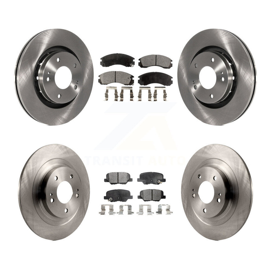 Front Rear Disc Brake Rotors And Ceramic Pads Kit For 2018-2020 Mitsubishi Outlander PHEV With Manual Parking K8T-104136