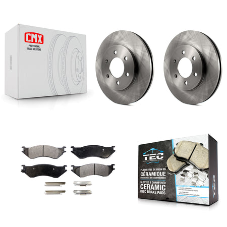 Front Disc Brake Rotors And Ceramic Pads Kit For 2002 Lincoln Navigator From 03 19 02 K8T-104138