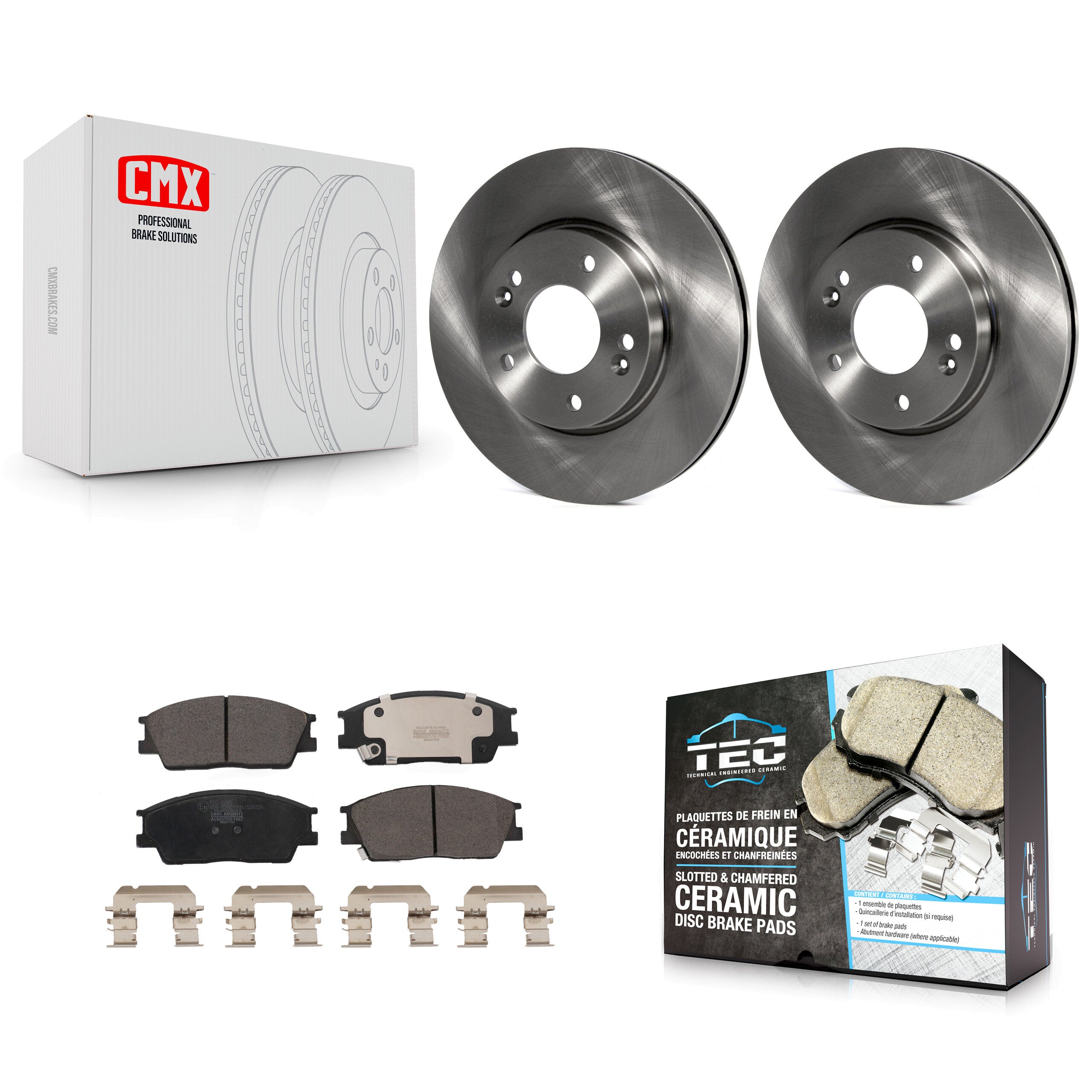 Front Disc Brake Rotors And Ceramic Pads Kit For Hyundai Venue Kia Soul K8T-104140