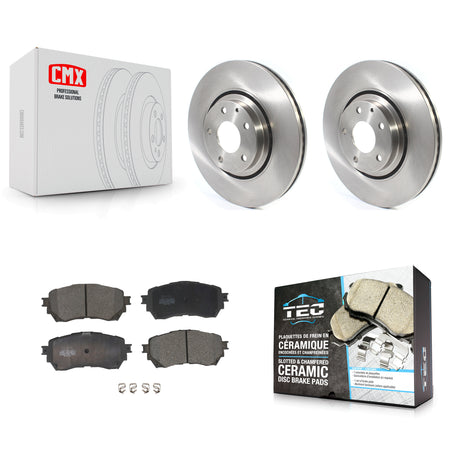 Front Disc Brake Rotors And Ceramic Pads Kit For 2021 Mazda 6 Turbocharged K8T-104148