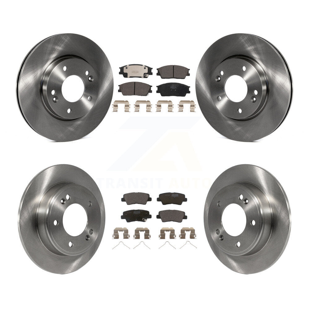 Front Rear Disc Brake Rotors And Ceramic Pads Kit For Hyundai Venue Kia Soul K8T-104158