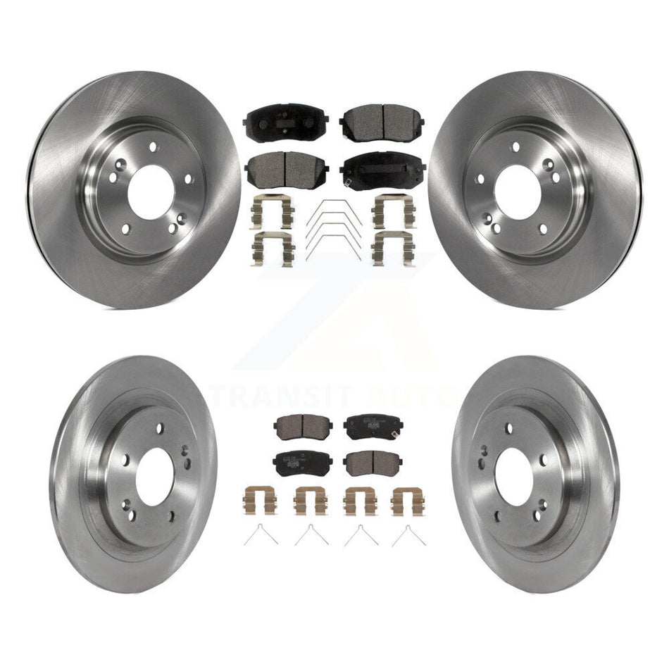 Front Rear Disc Brake Rotors And Ceramic Pads Kit For Hyundai Kona Kia Seltos K8T-104160