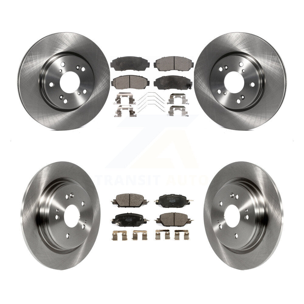 Front Rear Disc Brake Rotors And Ceramic Pads Kit For Honda CR-V K8T-104167