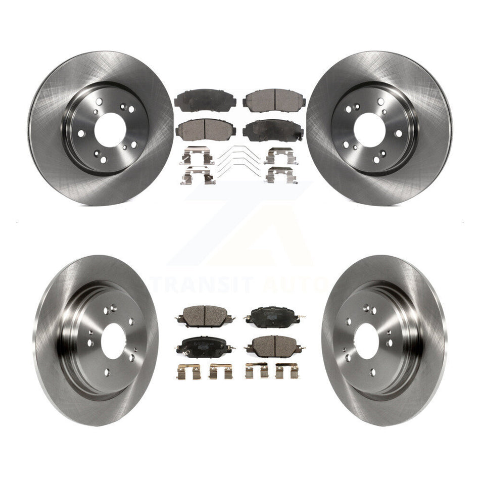 Front Rear Disc Brake Rotors And Ceramic Pads Kit For Honda CR-V K8T-104167