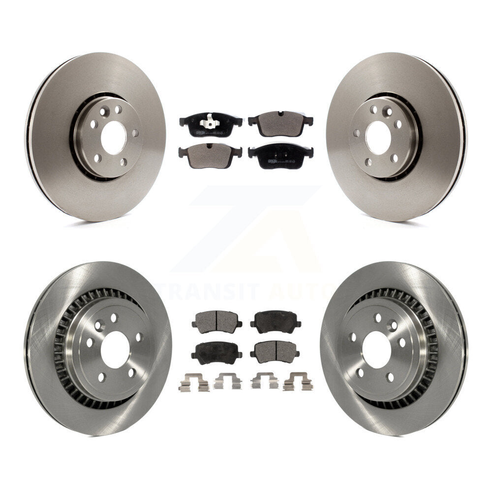Front Rear Brake Rotors Ceramic Pad Kit For 17 Volvo XC60 With 328mm Diameter Rotor K8T-104170