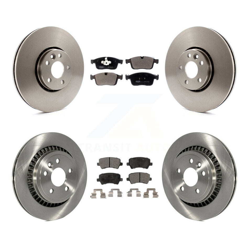 Front Rear Brake Rotors Ceramic Pad Kit For 17 Volvo XC60 With 328mm Diameter Rotor K8T-104170