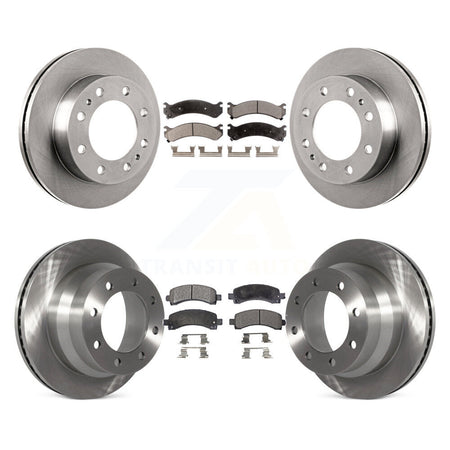 Front Rear Disc Brake Rotors And Ceramic Pads Kit For Chevrolet Express 4500 K8T-104175