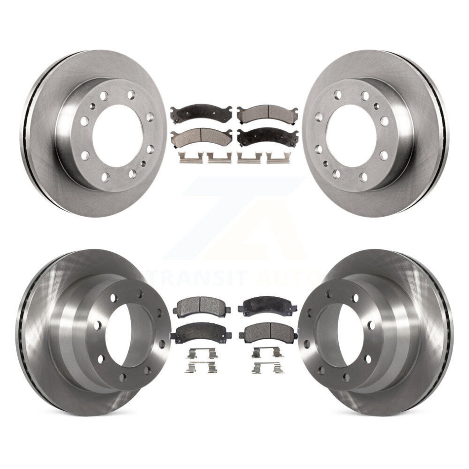 Front Rear Disc Brake Rotors And Ceramic Pads Kit For Chevrolet Express 4500 K8T-104175
