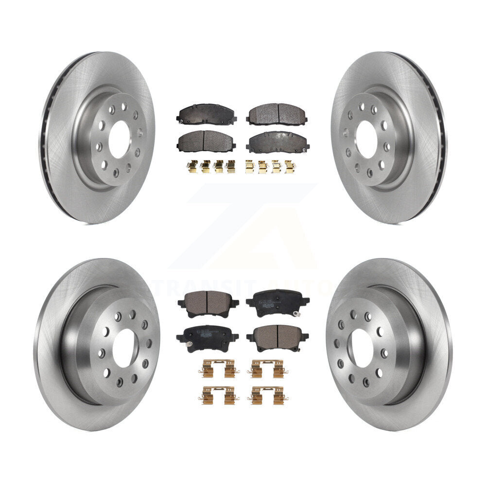Front Rear Disc Brake Rotors And Ceramic Pads Kit For Jeep Wrangler K8T-104178