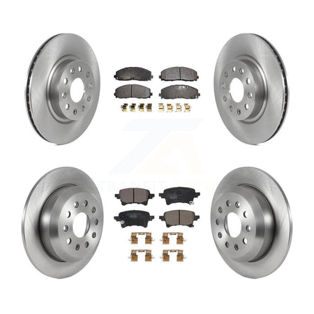 Front Rear Disc Brake Rotors And Ceramic Pads Kit For Jeep Wrangler K8T-104178
